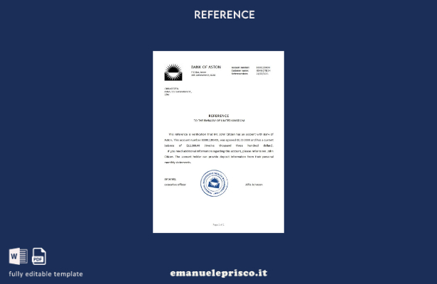 modello di riferimento della Banca di Aston del Regno Unito in stile verificato